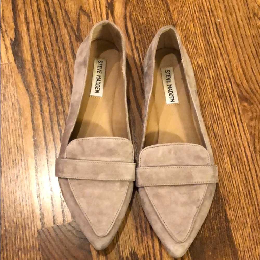Steve Madden Jainna Penny Loafer 9 grey suede